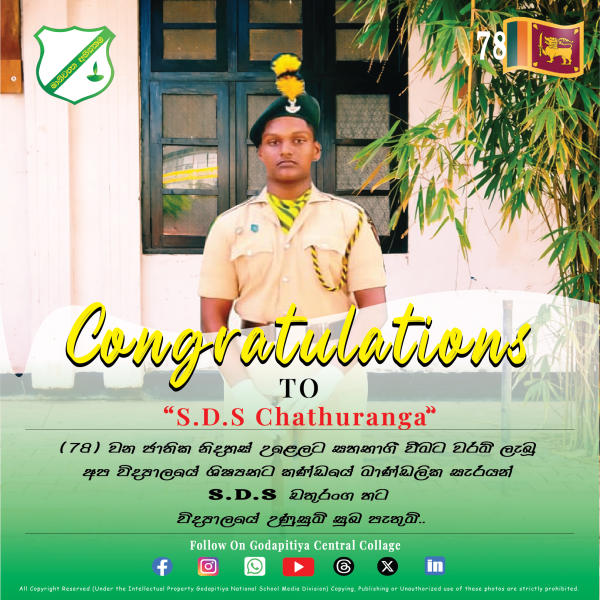 Congratulation SDS Chathuranga